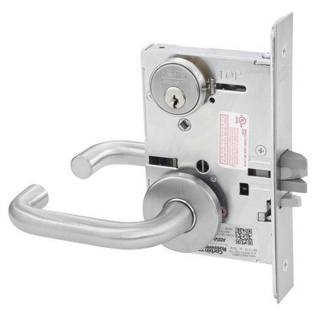 CORBIN RUSSWIN Entrance or Office Mortise Lock, LW Lever, A Rose, Satin Chrome ML2053 LWA 626